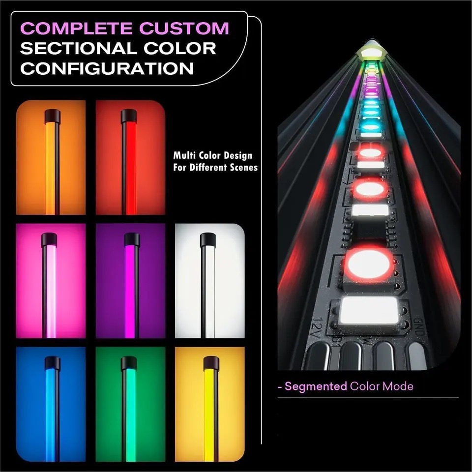 Напольная угловая лампа RGB торшер EL-2188 с пультом управления (сенсор) Без мобильного приложения 150 см